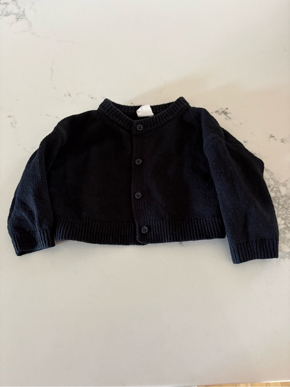 GAP Black Knit Button-Front Cardigan